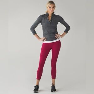 lululemon athletica Raspberry Pink Cropped Leggings
